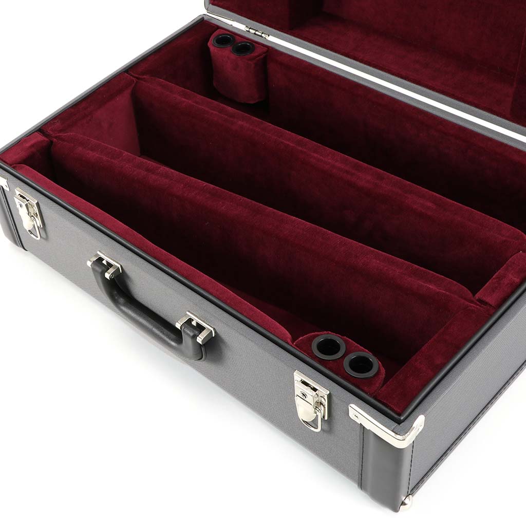 Koffer für Trompete Modell JW-776 in Dunkelgrau / Rot